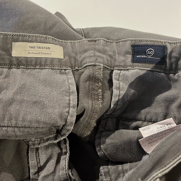 AG Adriano Goldschmied Tristan Sulfur Dark Truffle Tailored Trousers - Picture 9 of 10